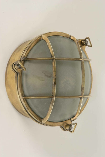 Abraham Large Vintage Brass Ship's Bulkhead