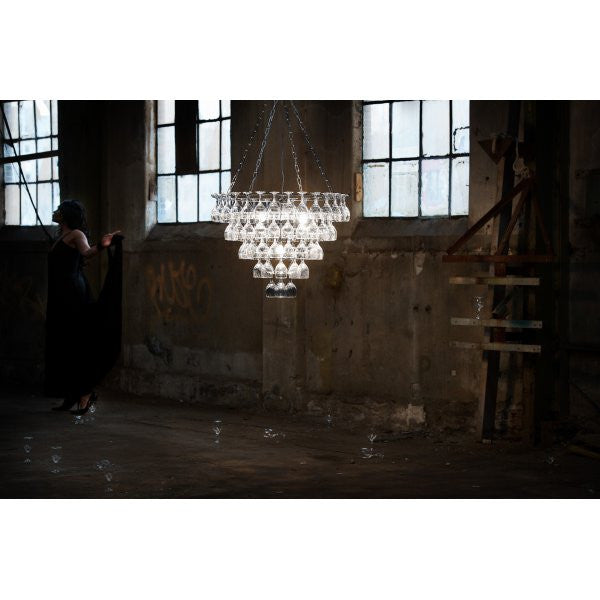 Chablis Wine Glass Pendant Chandelier (Extra Large Size)