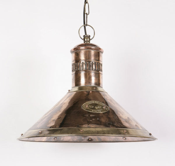 Icarus Solid Copper and Brass Vintage Nautical Pendant Lamp