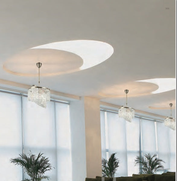 Guy LED Modern Dome Pendant Light in White