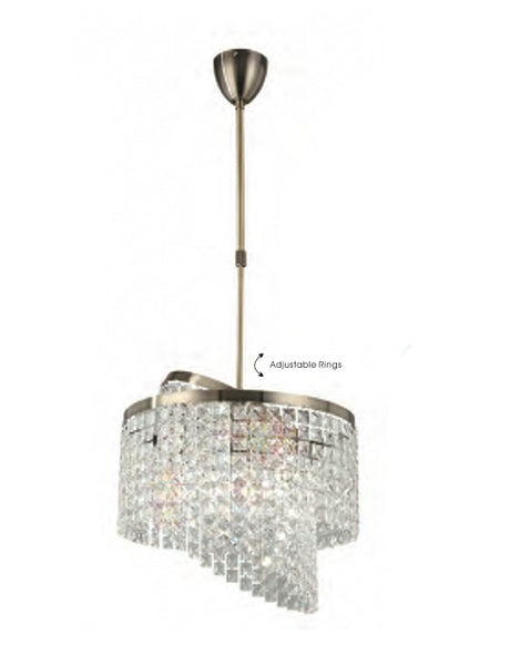 Katia Rings Crystal Pendant Chandelier (6 Light)