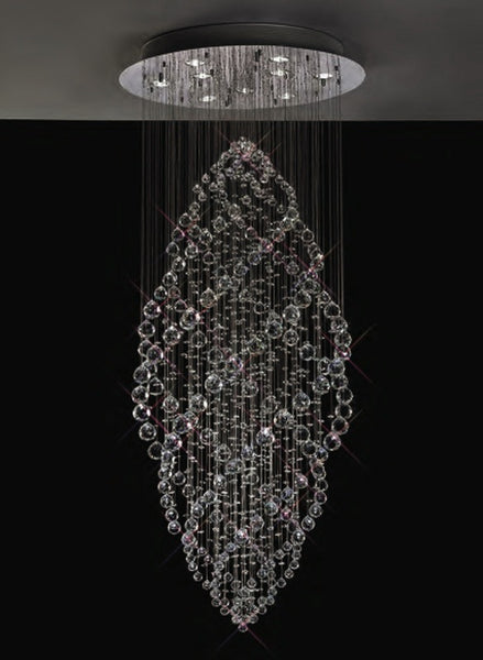 Moulin Red Shaded Crystal Floor Light