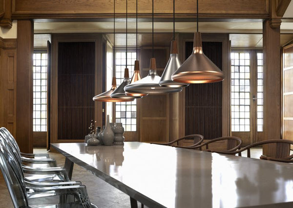 Lexi 39 Pendant Light in Walnut and Brushed Copper Finish