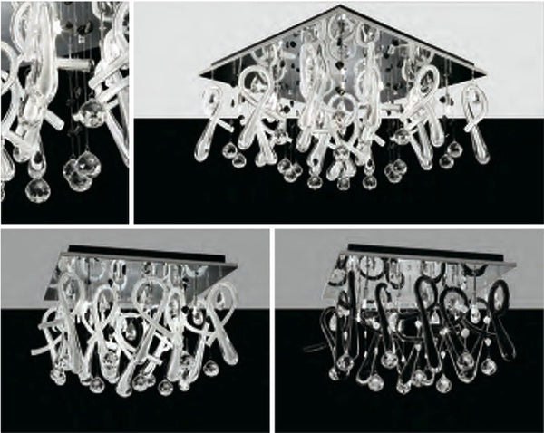 Chelsea 8 Arm White Crystal Chandelier