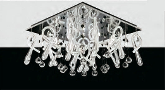 Chelsea 5 Arm White Crystal Chandelier