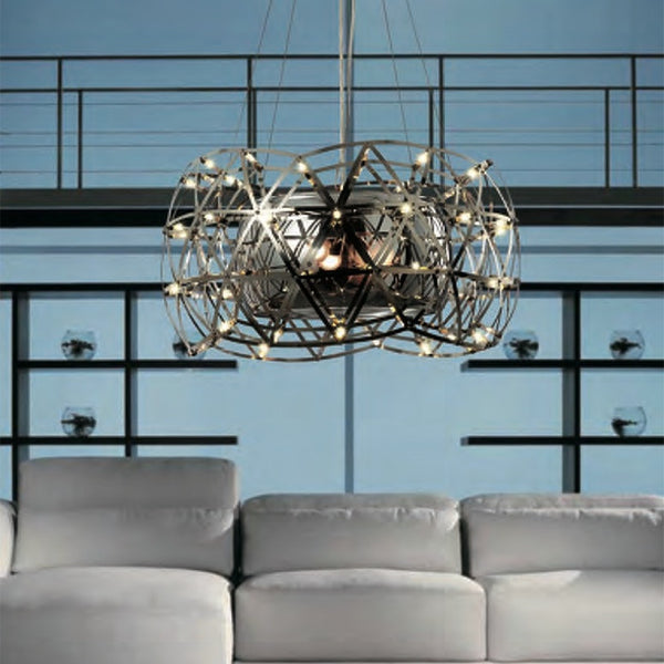 Atomic Burst Rainbow Retro Pendant Light