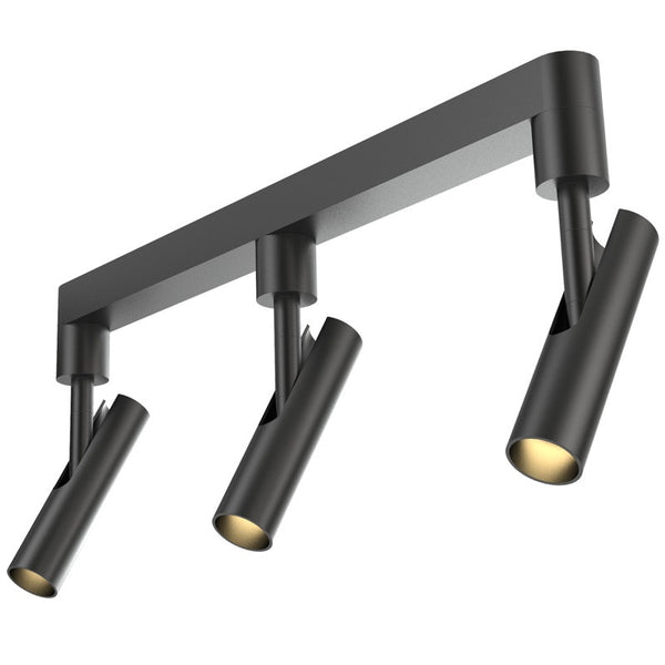 Saxon Black Table with Brass Light