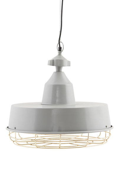 Zach Metal Industrial Light in Grey/Brass